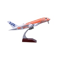 Japanese aircraft model ANA Airlines Airbus A380 orange size 20cm MB20088