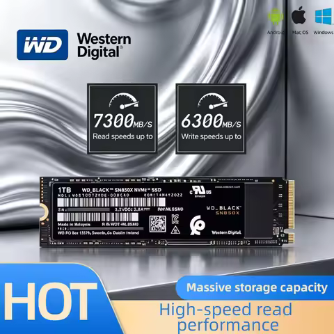 Western Digital SN850X 1TB WD_BLACK M.2 2280 NVMe PCIe Gen 4.0x4 SSD Solid State Drive for Gaming Co