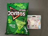 Care Bears 彩虹熊毛球造型悠遊卡白色+香菜多力多滋