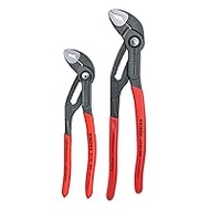 KNIPEX Tools - 2 Piece Cobra Pliers Set (87 01 180 &amp; 87 01 250) (003120V01US), Red