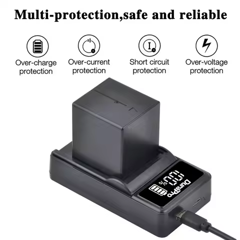 DuraPro 3300mAh BN-VF707 Bateria BN-VF714 BN-VF733 Battery & LED USB Charger for JVC BN-VF707U BN-VF