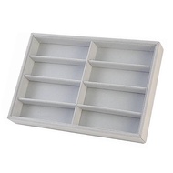 [kwbyle] 8-Slot Eyeglasses Tray Raised Dividers 8 Slot Sunglass Tray Lined Interior Storage Item