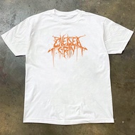 เสื้อยืดคอกลมแขนสั้นผ้าฝ้ายแท้สไตล์อ็อฟเซนเตอร์สำหรับฤดูร้อนของ Chelsea Grin Band เสื้อผ้าทำงานลำลอง