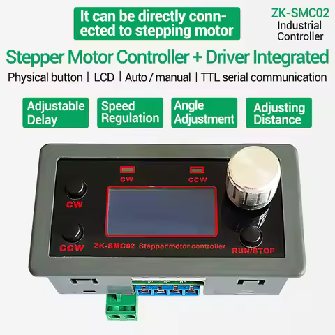 SMC02 Stepper Motor Driver and Controller DC 10-30V 4A Reverse Pulse Speed Control Board Programmabl