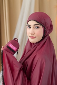 Mukena Traveling Mini Pouch Super Kecil 2 in 1 Dewasa Jumbo Parasut Premium Korea Lembut Murah Terba