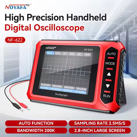 NOYAFA Professional Digital Oscilloscope 2.5MS/S Sampling Rate 200KHz Analog Bandwidth 800 VPP Elect