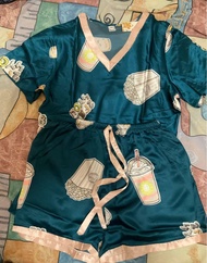 Ice silk imitated silk pyjamas PJs Pajamas 冰絲女裝睡衣 Women Sleepwear Nightwear