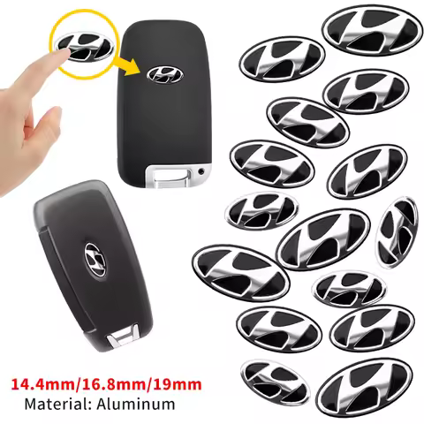 14mm 16mm 19mm Car Key Emblem Stickers Keyhole Logo Decals For Hyundai N I30 I20 I10 Venue Veloster 