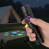 395nm UV Blacklight Torch 5W, USB Rechargeable Zoomable Flashlight with 18650 Battery Lampu Suluh UV