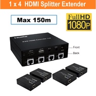 1x4 HDMI Splitter Extender