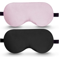 BeeVines100%RealMulberrySilk2PackMask,PureSilkEyeMaskswithAdjustableStrapforing,100%BlockLightEyeSha