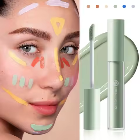 Waterproof Concealer Moisturising Coverage Dark Circles Acne Cream Liquid Foundation Waterproof Corr