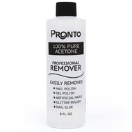 Pronto 100% Pure Acetone - Quick, Professional Nail Polish Remover - For Natural, Gel, Acrylic, Scul