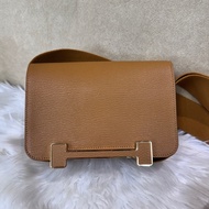 Hermes Geta 28焦糖山羊皮Mysore木屐包 近全新