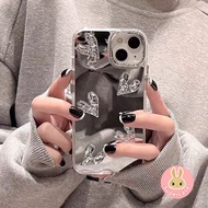 ins Style Silver Love Mirror Phone Case For Realme C75X C75 4G 14X P3X 5G GT7 Pro 14 Pro Plus GT Neo