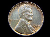 銅幣-United States-1946年美國林肯總統(Lincoln)像麥穗壹仙(Cent)銅幣(D標記)