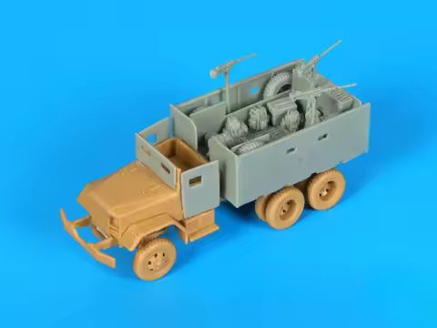 1/72 Scale Die-Cast Resin Model Assembled Kit M35 Gun Truck Conversion Set (No Car) Unassembled and 