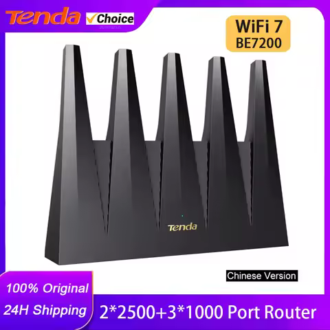 Tenda Router BE7200 2.5G WiFi7 7141Mbps Network Port 512MB Memory 2.4/5GHz Dual Band Access Network 