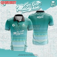 "Kami Guru Malaysia Premium Jersey Mint Green jersi pendidik muslimah collar dan long sleeve baju guru pendidik  "