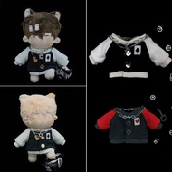 OMQAIO Gift Changing Dressing Game Toy Accessories Black/White/Red Embroidery Jackets Cotton Stuffed Dolls 20cm Doll Clothes Baseball Uniform