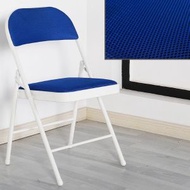 ONE - 特色餐椅摺疊凳電腦椅會議椅培訓椅 藍色+白架(網款)