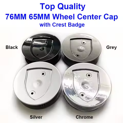 Top Quality 4pcs 76/65MM Wheel Center Hub Cap with Color Logo Badge Emblem Wheel Cover Rims for GTS 