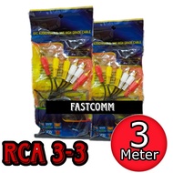 Rca Cable 3-3 (3 Meters) audio cable Aux cable 3 - 3 Meters