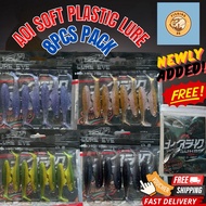 8PCS 6.5cm 2.7g AOI TPE SP Soft Plastic fishing lure bait Ikan Umpan casting haruan siakap toman