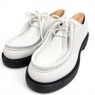全新未使用商品 ▼ PRADA 2EG419 Diapason 不透明磨砂皮鞋 白色 5.5 (24.5cm) 義大利製 男鞋，附鞋盒和防塵袋