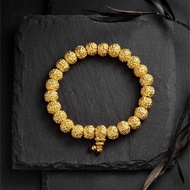 Ancient Gold Buddha Fruit Beaded Bracelet for Men and Women999Pure Gold Family Gold Rudraksha Bracelet Pure Gold Bracelet