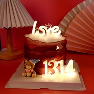 LOVE Wishing Light LED Warm Yellow Flash Flower Decoration Cake Light Valentine's Day Party Decoration Light