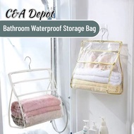 Waterproof Bathroom storage Bag Transparent Wall-mounted PVC wall mounted storage shower clothes Storage Bathroom Accessories Bathroom Decor