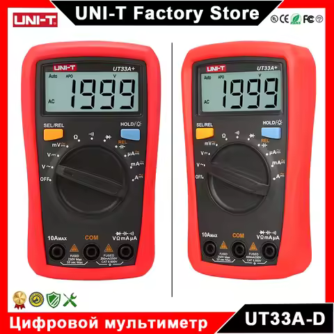 UNI-T UT33A+ UT33B+ UT33C+ UT33+ карманный мультиметр цифровой амперметр вольтметр профессиональная 