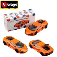 Bburago Lamborghini Revuelto Orange 1:64 Die-Cast Alloy Car Model – Collectible Toy with Free-Rollin