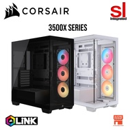 Corsair 3500X RS/LX Series iCUE LINK Mid-Tower PC Case -Black/White