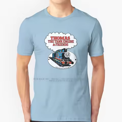 Thomas The Tank Engine & Friends T Shirt 100% Pure Cotton Big Size Thomas Vintage Retro Train Old Lo