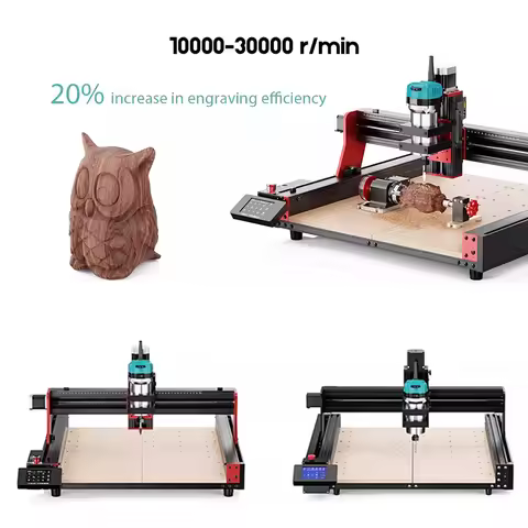 CNC Woodworking Engraving Machine Spindle Air-Cooled 800W Spindle Motor ER11 Chuck Compatible with T