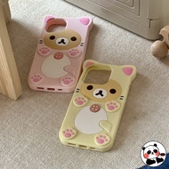 Cute Cat Rilakkuma Phone Case For Realme V25 V23 V23i V13 Q5 Q5i Q3 Pro Q3S Q3i Q3T Narzo 50 30 5G 4