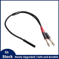3.5mm to Dual 6.5mm Adapter 3.5mm Audio Aux Cable Double 6.35 1/4 inch Mono to Stereo 1/8 inch 3.5mm