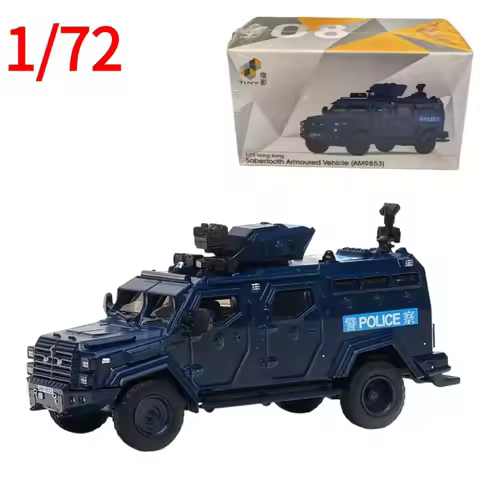 Diecast 1/72 Size Hong Kong Police Car Model Sabertooth Armoured Vehicle Alloy Car Model Toys for Bo