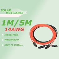 【A Pair】1M/5M MC4 Cable 14AWG 2.5mm Solar panel Extension Cable
