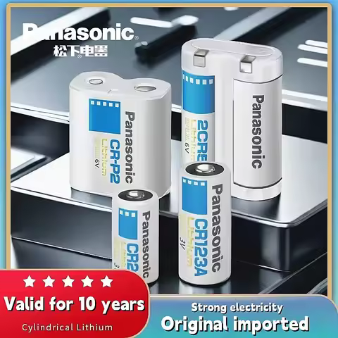 Panasonic CR123A CR2 CR-P2 2CR5 3V/6V Lithium Battery For LED Flashlight Digital Camera Doorbells Al