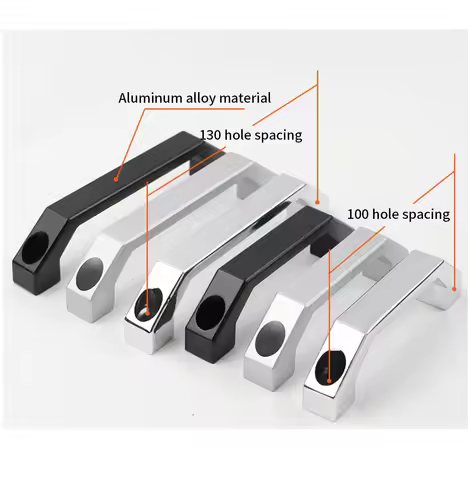 U-type ls520 aluminum alloy handle black cabinet handle square furniture hardware stainless steel ca