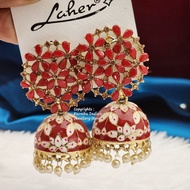 Deepavali Offer South Indian Fashion Large Size Meenakari Jhumka Earring Exclusive Design