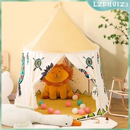 [lzdhuiz3] Kids Play Tent Indoor Indian Playhouse Indoor Outdoor Tent Best Gift Prince Castle Tent Playroom for Daycare Backyard Picnics