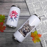 客製化 304不鏽鋼 易開罐造型保溫瓶 果凍綠按扣彈蓋保溫瓶保溫杯