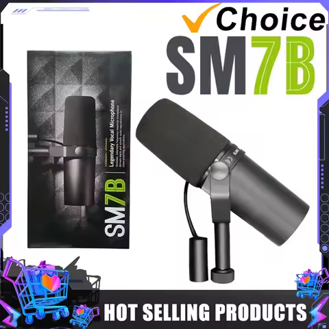 SM7B Cardioid Dynamic Microphone Sm7b 7B Studio Selectable Frequency Response Microphone for Live St