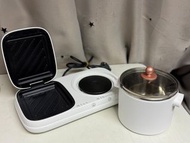 松井 MATSUSHO 二合一早餐機 三文治機 不鏽鋼煮鍋 多功能電熱鍋 廚房電器 送禮自用