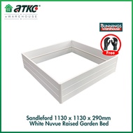 Bunnings Sandleford #0067496 1130 x 1130 x 290mm White Nuvue Raised Garden Bed