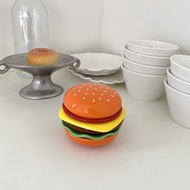 Mini Ceramic Trays Home Use Seasoning Trays Cute Fun Burger Stacking Small Plates round Shape Geomet
